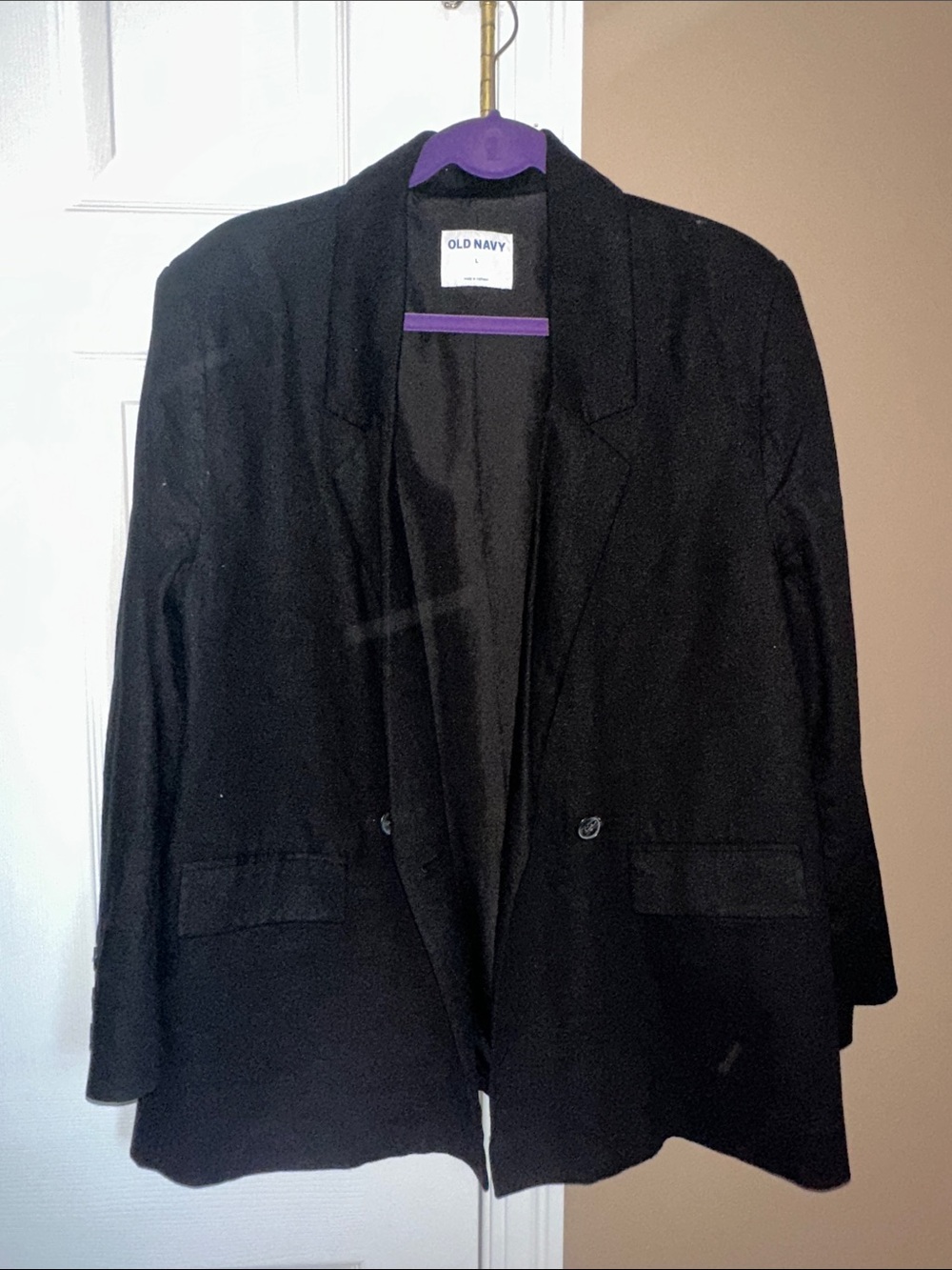 Old Navy Black Women's Open-Front Blazer